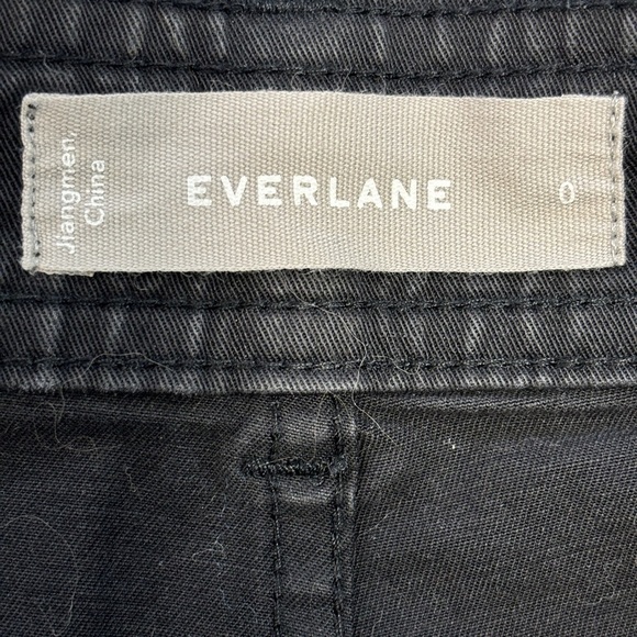 Everlane The Lightweight Button Fly Wide Leg High Rise Chino Pants in Black - Picture 7 of 10